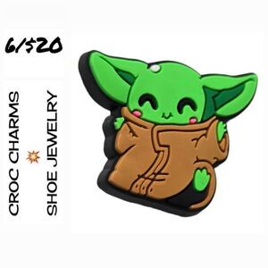 6/$20 Baby Yoda Star Wars 🌟 Croc Charms Rubber Shoe Jewelry Disney Mandalorian